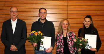 Anerkennung für Anna-Lena Gerdon und Felix Fillibeck Hochschule zeichnet Studenten für herausragendes Engagement (Foto: Hochschule für Wirtschaft und Gesellschaft Ludwigshafen)